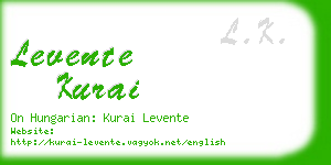 levente kurai business card